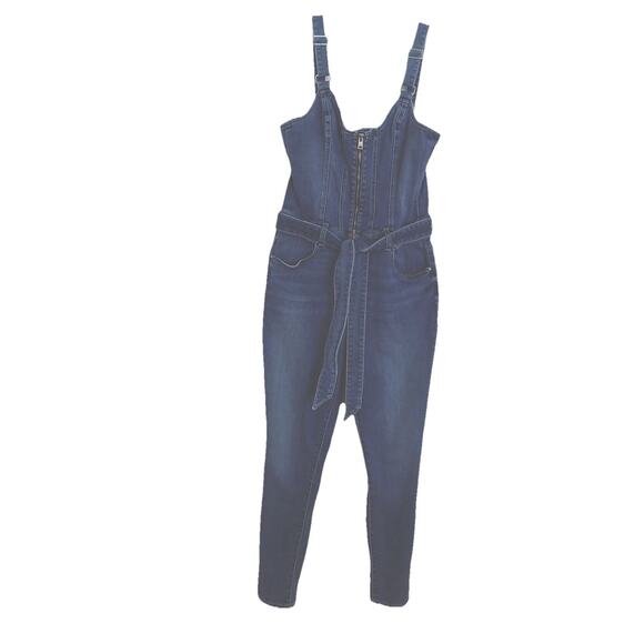 GUESS denim jumpsuit overalls size Large - Picture 1 of 7